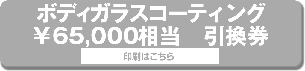 ボディガラスコーティング¥65,000相当引換券